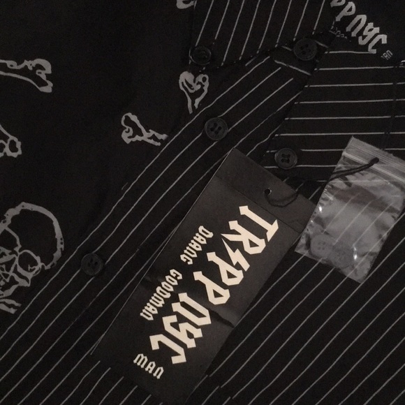 Tripp nyc Shirts Tripp Cotton Pinstripe Skull Button Down Shirt